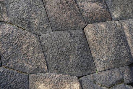 Photo for Stone wall background, old pavement - Royalty Free Image