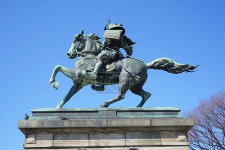 Statue of Kusunoki Masashige in Kokyogaien, Chiyoda City, Tokyo, Japan