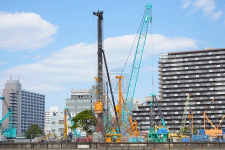 Téléchargez les photos : Chantier de construction à Tokyo, Japon - en image libre de droit