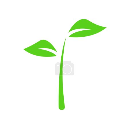 Illustration for Sprout  natural organic symbol. organic product. - Royalty Free Image