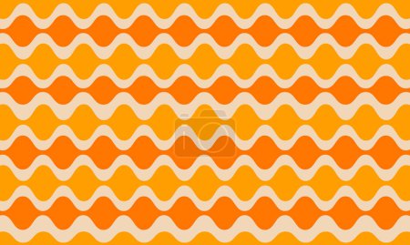 Illustration for Abstract Vintage Retro Aesthetic Background Wavy Pattern - Royalty Free Image