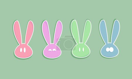 Illustration for Easter rabbit ears, vector - Royalty Free Image