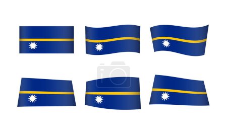 Ilustración de Ilustración vectorial, conjunto de banderas de Nauru - Imagen libre de derechos