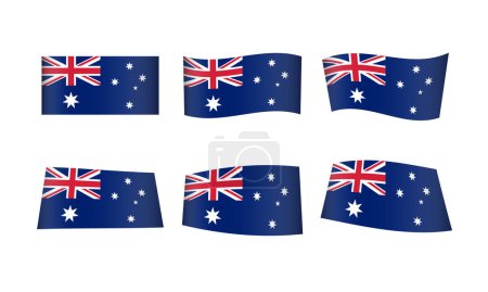 Illustration for Vector illustration, set of flags of Australia - Royalty Free Image