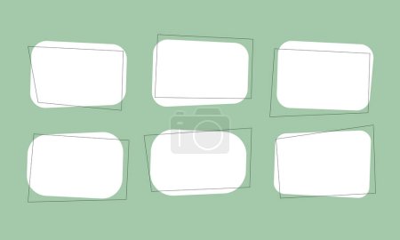 Téléchargez les illustrations : Vector square blank stickers. - en licence libre de droit