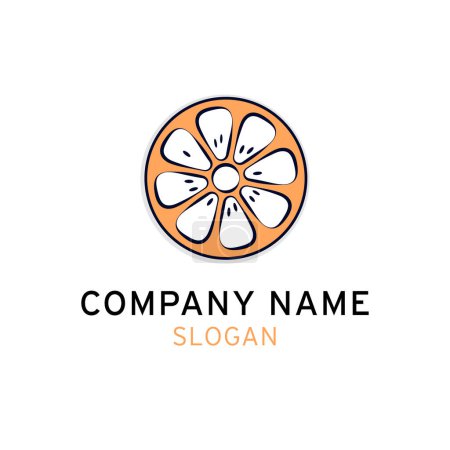 Illustration for Orange fruit logo design template vector - Royalty Free Image