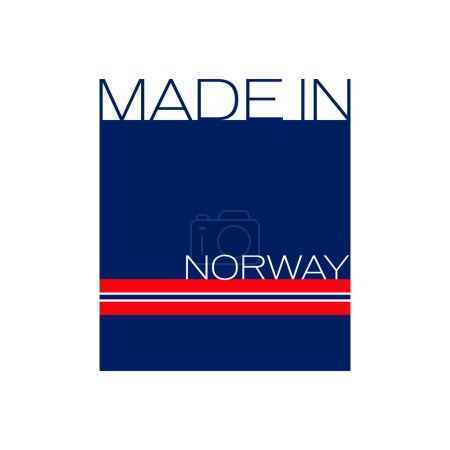 Téléchargez les illustrations : Made in norway flag. - en licence libre de droit