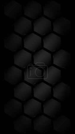 Téléchargez les illustrations : Fond de grille hexagone foncé - en licence libre de droit