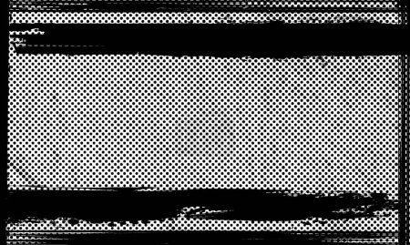Grungy Dotted Brush Stroke Halftone Vector Texture Filter with Transparent Background