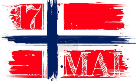 Norway 17th of May Flag Constitution Day Vector Background