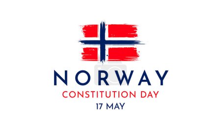 Día de la Constitución de Noruega 17 de mayo Bandera Vector Badge Banner con fondo transparente PNG EPS