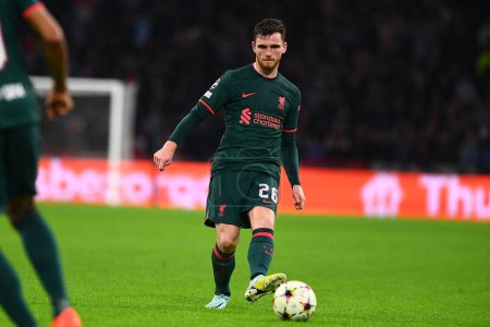 Photo for NETHERLANDS, AMSTERDAM - OCTOBER 26, 2022: Andrew Robertson. UEFA Champions League match Ajax vs Liverpool - Royalty Free Image