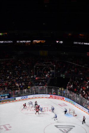 Photo for COLOGNE, GERMANY - JANUARY 18, 2023:  Hockey match DEL Koelner Haie - Schwenninger Wild Wings - Royalty Free Image