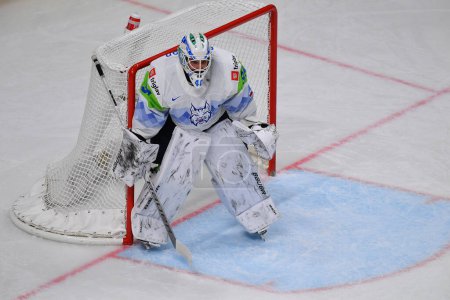 Foto de LATVIA, RIGA - 18.05.23: GRACNAR Luka. Juego República Checa vs Eslovenia. IIHF 2023 Campeonato Mundial de Hockey sobre Hielo en Arena Riga - Imagen libre de derechos