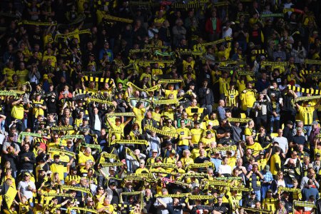 Foto de ALEMANIA, DORTMUND - 07.10.23: El partido de la Bundesliga Borussia Dortmund vs 1. FC Union Berlin en Signal Iduna Park en Signal Iduna Park - Imagen libre de derechos