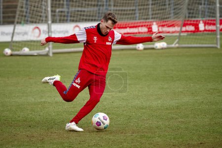 Photo for COLOGNE, GERMANY - 24 JANUARY, 2024: Benno Schmitz, Practice 1. FC Koeln at Geissbockheim - Royalty Free Image