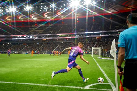 Foto de FRANKFURT, ALEMANIA - 26 MARZO 2024: Toni Kroos, El amistoso partido de fútbol Alemania - Países Bajos en Deutsche Bank Park - Imagen libre de derechos