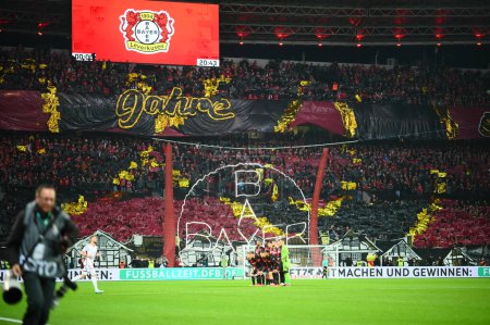 Photo for LEVERKUSEN, GERMANY - 3 APRIL, 2024: The Germany Cup. DFB Pokal match FC Bayer 04 Leverkusen vs Fortuna Duesseldorf at BayArena - Royalty Free Image