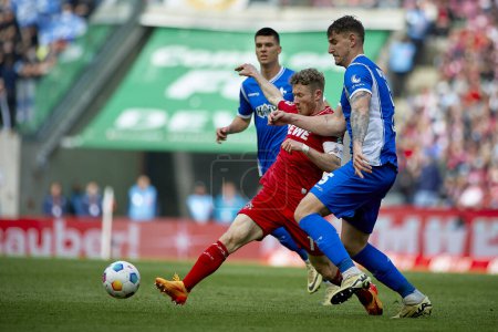 Photo for COLOGNE, GERMANY - 20 APRIL, 2024: Florian Kainz, The football match of 1.FC Koeln vs SV Darmstadt at Rhein Energie Stadion - Royalty Free Image