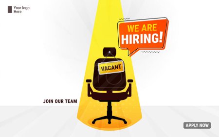 We're hiring banner design. We are hiring job announcement template design employee vacancy announcement vacant position vector.