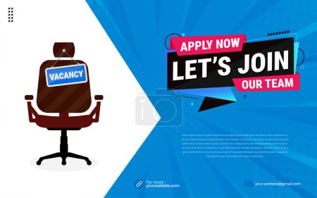 We're hiring banner design. We are hiring job announcement template design employee vacancy announcement vacant position vector.
