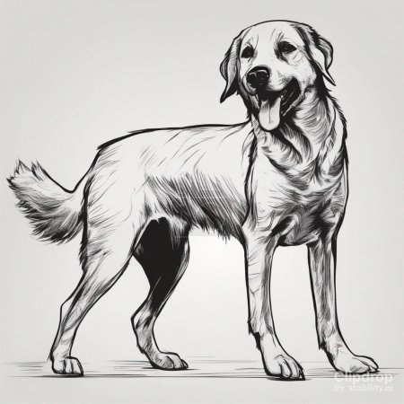 Illustration for The adorable dog wagged its tail and melted everyone's hearts - Royalty Free Image