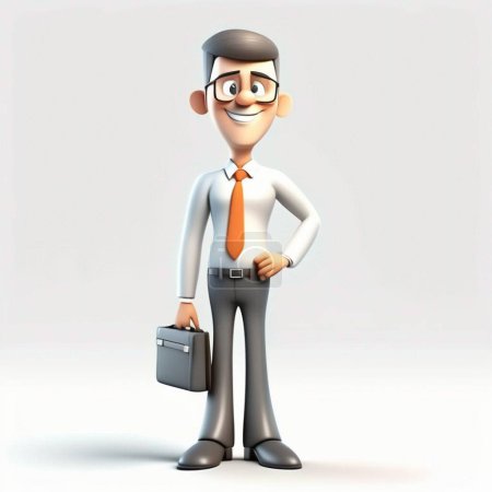 Illustration for The businessman character with his sharp wit and impeccable sense of style - Royalty Free Image