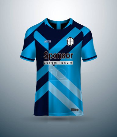 Illustration for Vector soccer jersey design for sublimation, sport t shirt design - Royalty Free Image