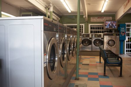Photo for Interior of a laundry mat facility. High quality photo - Royalty Free Image