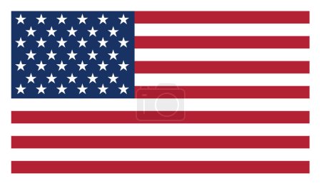 Vector image of American flag. Vector illustration of the USA flag. American flag. EPS 10.