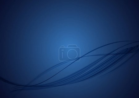 Téléchargez les photos : Fond bleu foncé ligne d'onde - en image libre de droit