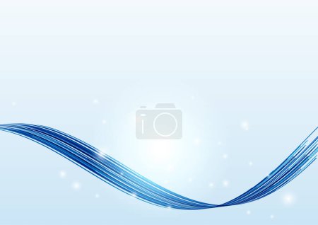 Illustration for Light blue abstract wave background - Royalty Free Image