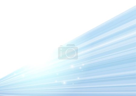 Illustration for Glowing speed lines blue background - Royalty Free Image