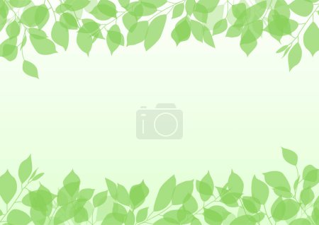 Illustration for Bright green leaves frame background - Royalty Free Image