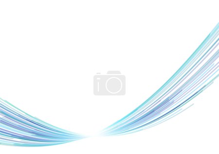Illustration for Blue abstract wave background with white space - Royalty Free Image