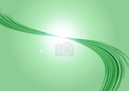 Ilustración de Fondo de onda de red verde curva - Imagen libre de derechos