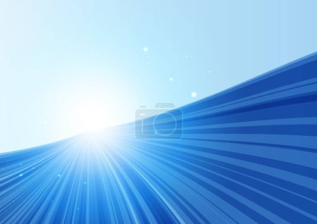 Illustration for Blue abstract digital wave background - Royalty Free Image