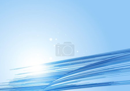 Illustration for Blue digital speed lines background - Royalty Free Image