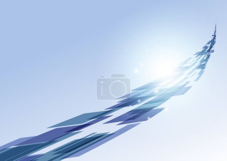 Illustration for Blue evolving digital image background - Royalty Free Image