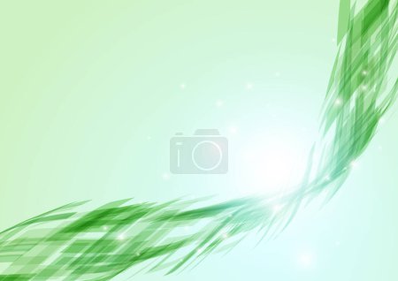 Ilustración de Vibrante onda verde textura fondo - Imagen libre de derechos