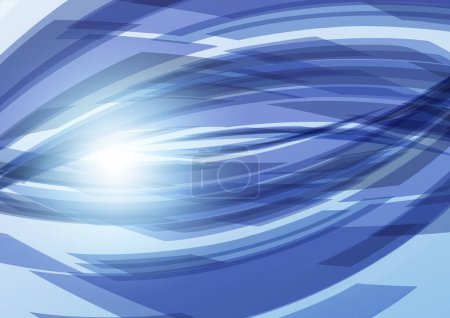 Illustration for Blue network wave texture background - Royalty Free Image