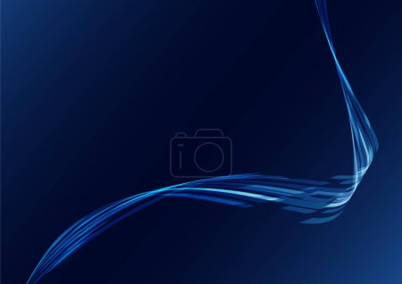 Illustration for Chic blue abstract wave background - Royalty Free Image