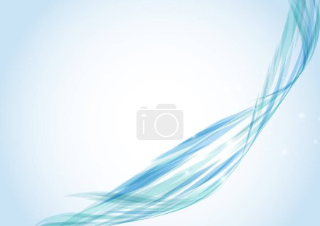 Illustration for Light blue abstract wave background - Royalty Free Image