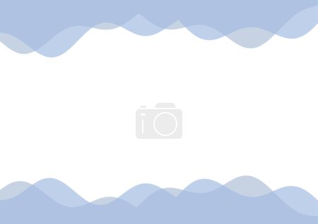 Illustration for Random blue wave frame background - Royalty Free Image