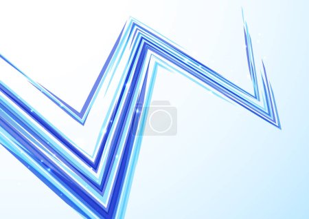 Illustration for Bending blue speed lines background - Royalty Free Image