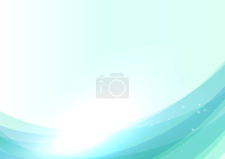 Illustration for Vivid teal abstract wave background - Royalty Free Image