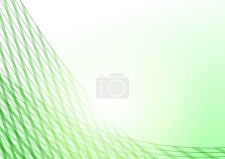 Ilustración de Fondo de onda geométrica verde brillante - Imagen libre de derechos