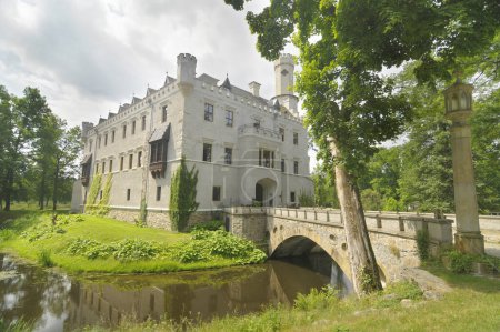 Photo for Karpniki Castle (German: Vischbach, Fischbach) - a historic castle located in the village of Karpniki, Poland - Royalty Free Image