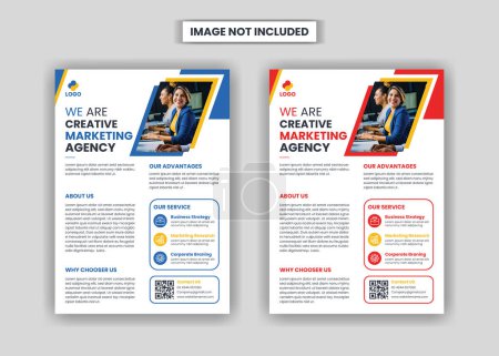 Illustration for Creative Corporate business flyer design, a4 page flyer design and modern business flyers template for print - Royalty Free Image