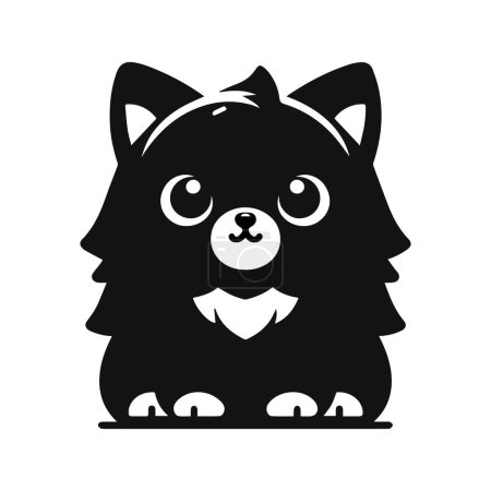 Black cat silhouette vector for easily used for t-shirt design